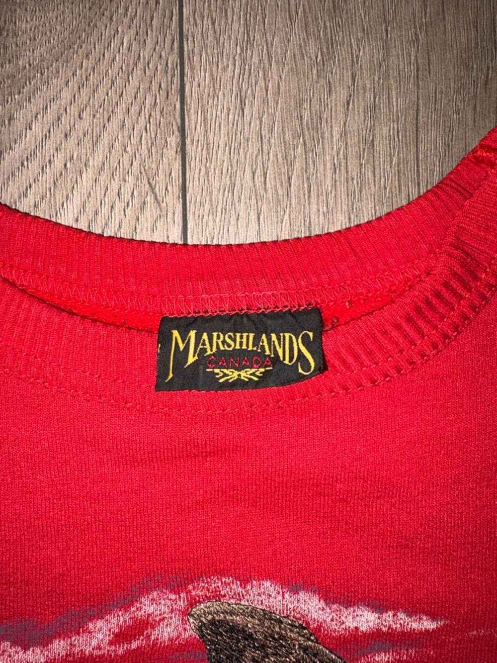 Vintage Canada Eagle Embroidered Red Crewneck Sweater - Picture 3 of 3